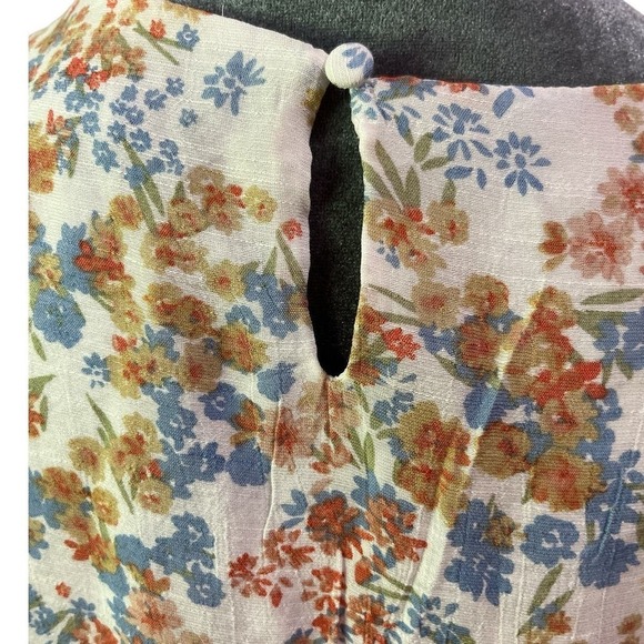 Robert Louis Floral Dress, Rayon and Polyester, Ditzy Print, Size Medium - Picture 4 of 6